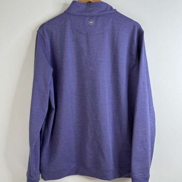 Peter Millar Perth Performance 1/4 Zip Pullover Mens L Purple Quarter Zip Golf - Picture 4 of 10
